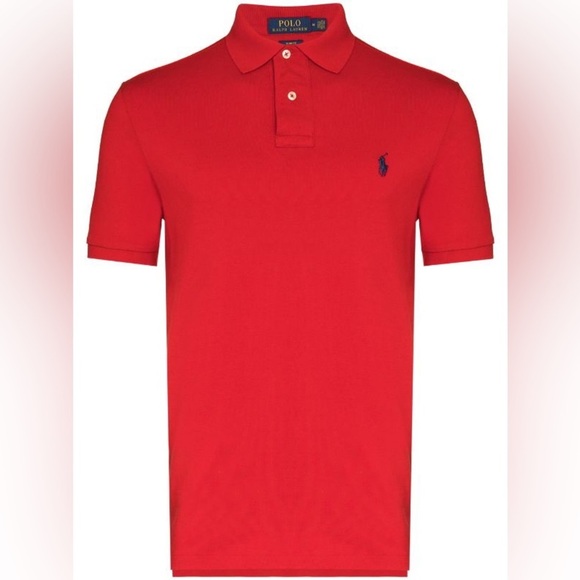 Polo Ralph Lauren Short Sleeve XL 100% Cotton Polo Shirt, Red, Vintage - Picture 2 of 7